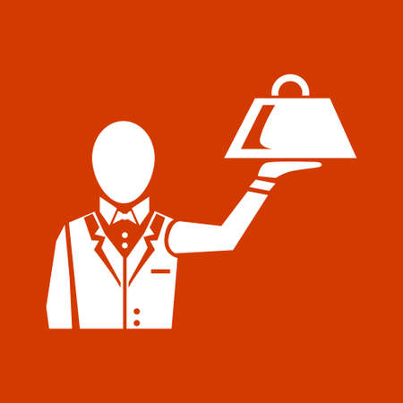 waiter buttonのイラスト素材