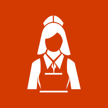 waitress woman iconのイラスト素材