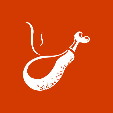 chicken leg iconのイラスト素材