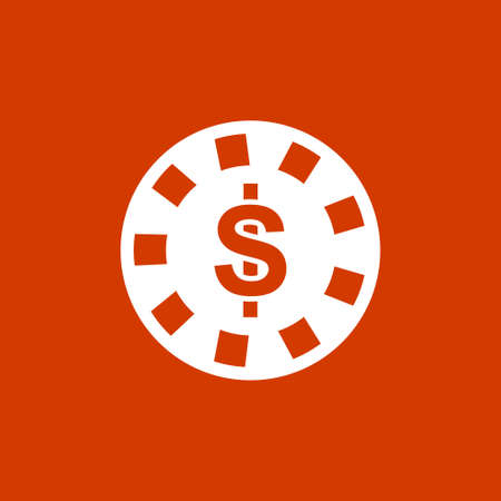 casino chips dollar  buttonのイラスト素材