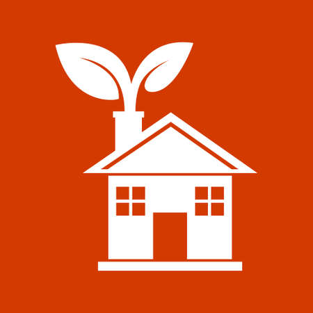 Green house and leavesのイラスト素材