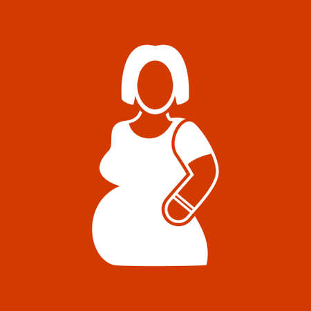 pregnant woman iconのイラスト素材