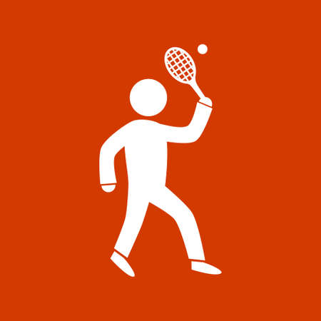 playing tennis  iconのイラスト素材