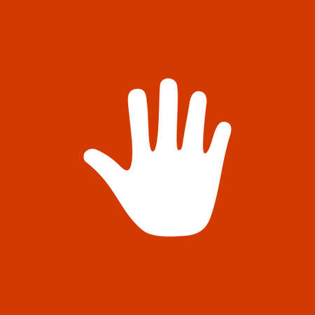stop sign icon - hand buttonのイラスト素材