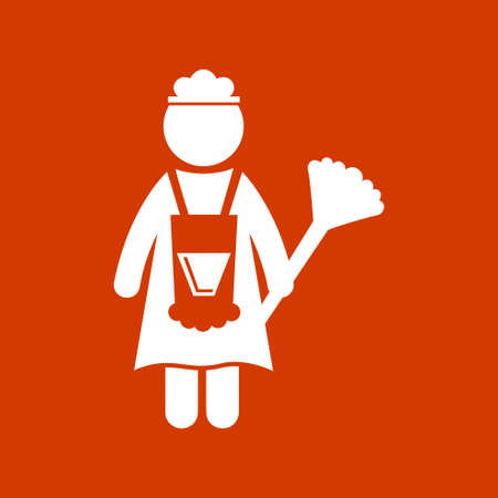 maid iconのイラスト素材