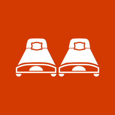 Hotel Room, bed Iconのイラスト素材