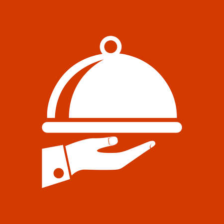 covered plate iconのイラスト素材