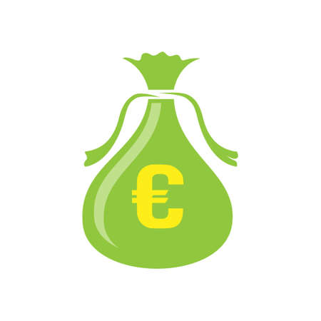 euro money bag icon, investment iconのイラスト素材