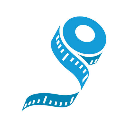 measuring tape icon, weight measurement illustration.のイラスト素材