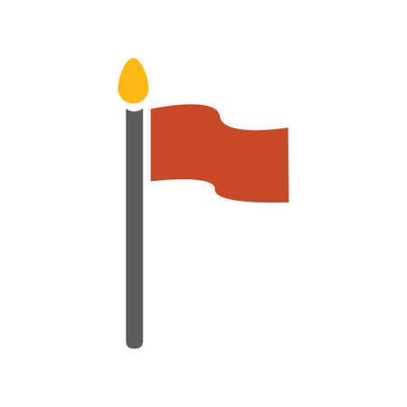 vector Flag illustration - Flag element isolated, vector flag symbolのイラスト素材
