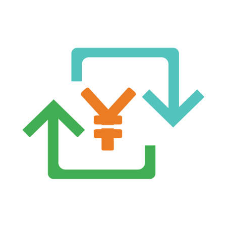 Yen sign icon, currency sign - money symbol, vector cash illustrationのイラスト素材