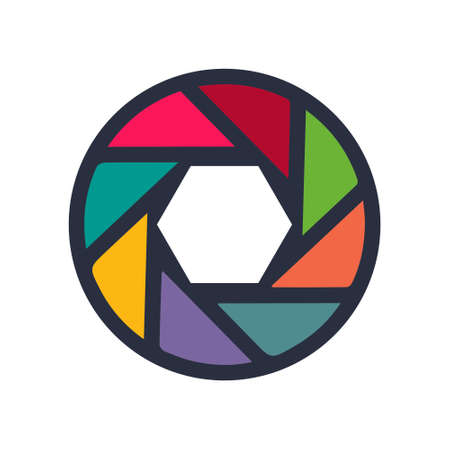 Autofocus icon - digital photo camera illustration, vector image concept
