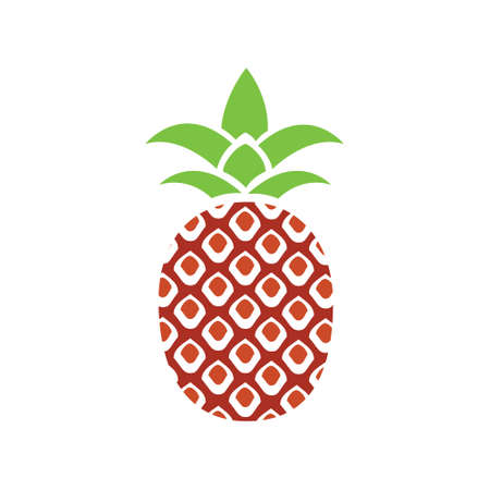 vector pineapple icon, tropical fruit, healthy foodのイラスト素材