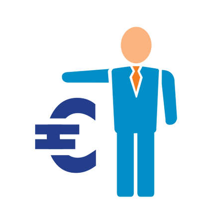 banking loan, money loans - piggy icon - finance and economy symbolのイラスト素材
