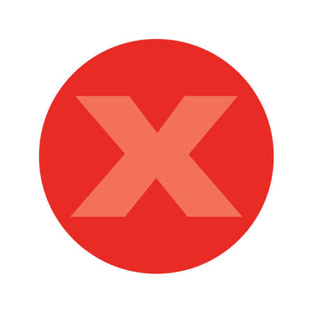 Delete icon - no sign, close symbol vector, cancel, wrong and reject illustrationのイラスト素材