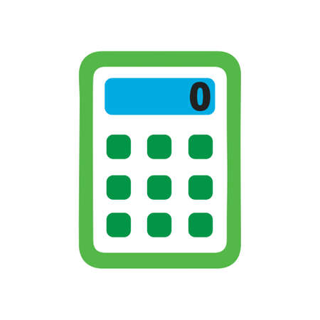 vector Calculator symbol - mathematics illustration sign isolated, Calculator iconのイラスト素材