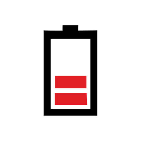 vector Battery low charging - power Battery illustration, electricity symbol - energy signのイラスト素材