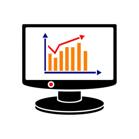 computer chart iconのイラスト素材