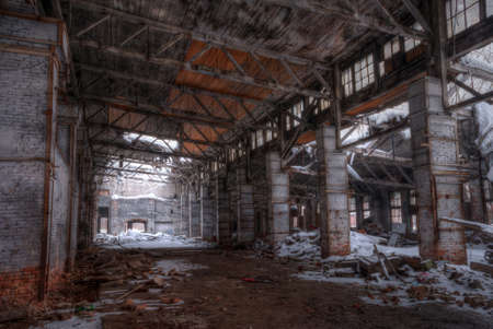 Dilapidated workshop of the abandoned factoryの写真素材