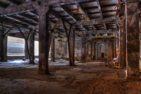 Dilapidated workshop of the abandoned factoryの写真素材
