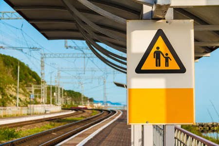 railway signの写真素材