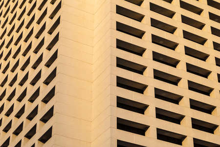 A corner of the facade of the office skyscraper closeup, Atlanta, USA
