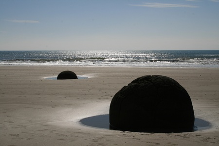 New Zealand s Moeraki Bouldersの写真素材