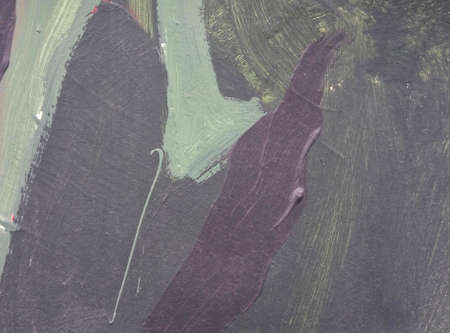 Fragment of a painted metal fence. Stains of paint. Wall texture.の写真素材