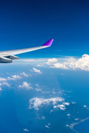 Sky view while looking from the plan.の写真素材