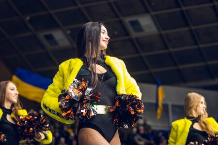 Kiev, Ukraine - December 17, 2019: ice hockey u20 world championship Ukraine - Ukraine VS Italy...