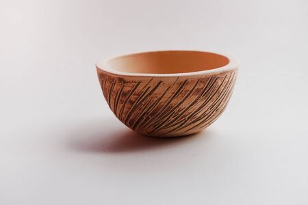 terracotta pottery - traditional terracotta pretzel bowl - empty pot 5の写真素材