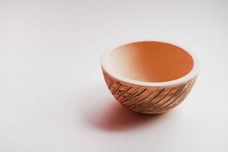 terracotta pottery - traditional terracotta pretzel bowl - empty pot 3の写真素材
