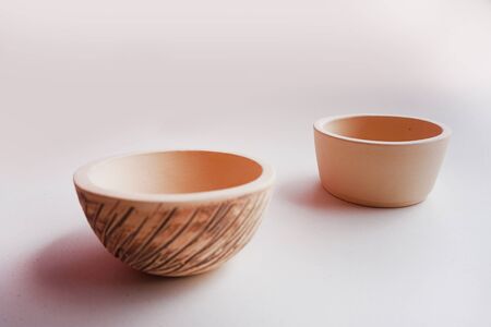 terracotta pottery - traditional terracotta pretzel bowl - empty potの写真素材