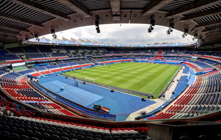 Stade Parc des Princes, Paris. Stadium Parc des Princes, Paris, France.のeditorial素材