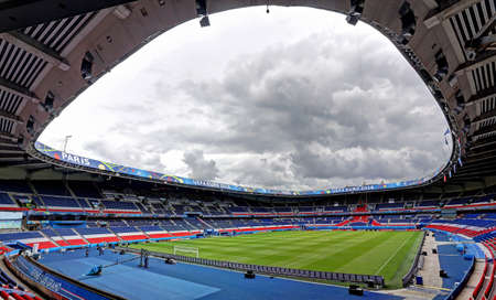 Stade Parc des Princes, Paris. Stadium Parc des Princes, Paris, France.のeditorial素材