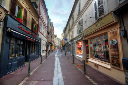 City of Deauville, France, road in Trouvilleのeditorial素材