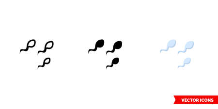 Sperm icon of 3 types. Isolated vector sign symbol.のイラスト素材