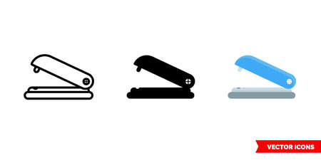 Stapler icon of 3 types. Isolated vector sign symbol.のイラスト素材