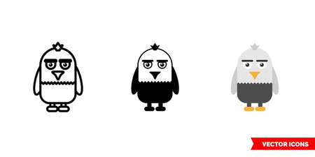 Eagle icon of 3 types.Isolated vector sign symbol.のイラスト素材