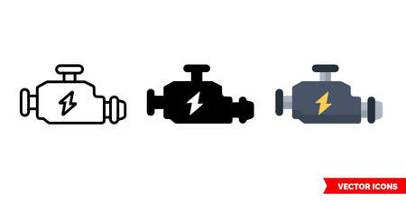 Engine icon of 3 types. Isolated vector sign symbol.のイラスト素材