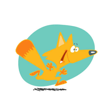 Running fox icon. Isolated vector sign symbol.のイラスト素材