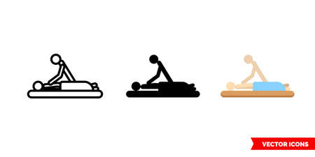 Massage icon of 3 types. Isolated vector sign symbol.のイラスト素材