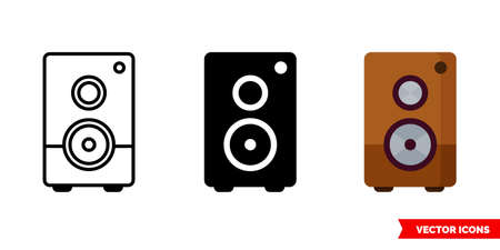 Speaker icon of 3 types. Isolated vector sign symbol.のイラスト素材