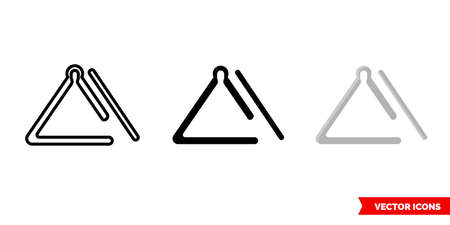 Musical triangle icon of 3 types. Isolated vector sign symbol.のイラスト素材
