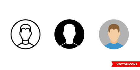 User icon of 3 types. Isolated vector sign symbol.のイラスト素材