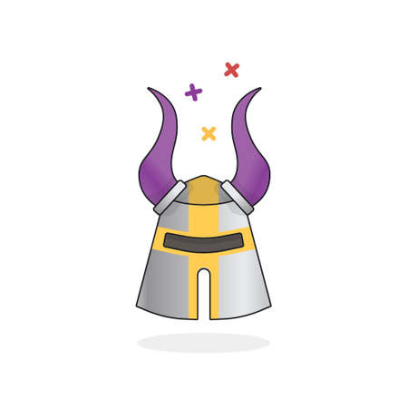 Helmet Viking icon. Isolated vector sign symbol.のイラスト素材