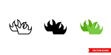 Grass icon of 3 types. Isolated vector sign symbol.のイラスト素材