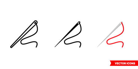 Needle icon of 3 types. Isolated vector sign symbol.のイラスト素材