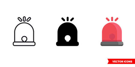 Siren icon of 3 types. Isolated vector sign symbol.のイラスト素材
