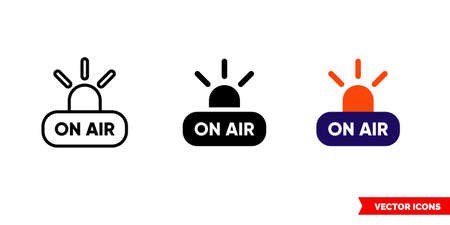 On air icon of 3 types. Isolated vector sign symbol.のイラスト素材